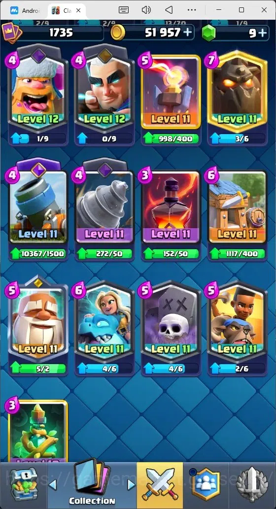 Clash Royale Accounts Mobile |Trophy 12030|10 Max Cards|17 EVO Cards|5 H image 12