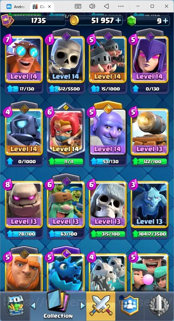 Clash Royale Accounts Mobile |Trophy 12030|10 Max Cards|17 EVO Cards|5 H image 5