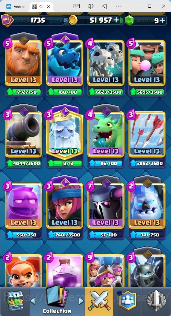 Clash Royale Accounts Mobile |Trophy 12030|10 Max Cards|17 EVO Cards|5 H image 6