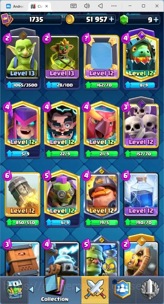 Clash Royale Accounts Mobile |Trophy 12030|10 Max Cards|17 EVO Cards|5 H image 9
