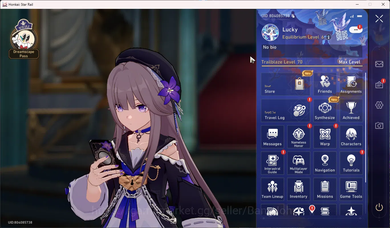 ASIA | TL 70 | 15 Limit | Stellar Jade : 5347 + 25 Golden Ticket | End-Game All Content | Castorice E6 + Sign | HSR088B Honkai Star Rail Others ASIA | TL 70 | 15 Limit | Stellar Jade : 5347 + 25 image 1