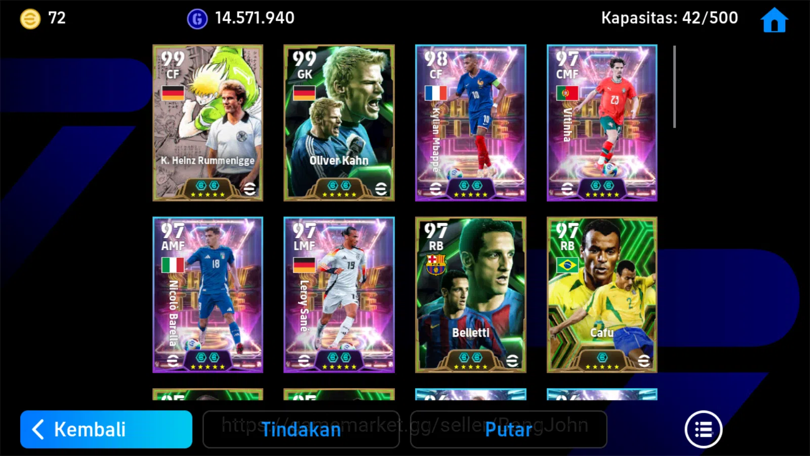 eFootball Accounts Others Power 3180 | rumme tsubasa,mbappe show blitz,vitinha show leroy sane show,barella show Coach 4