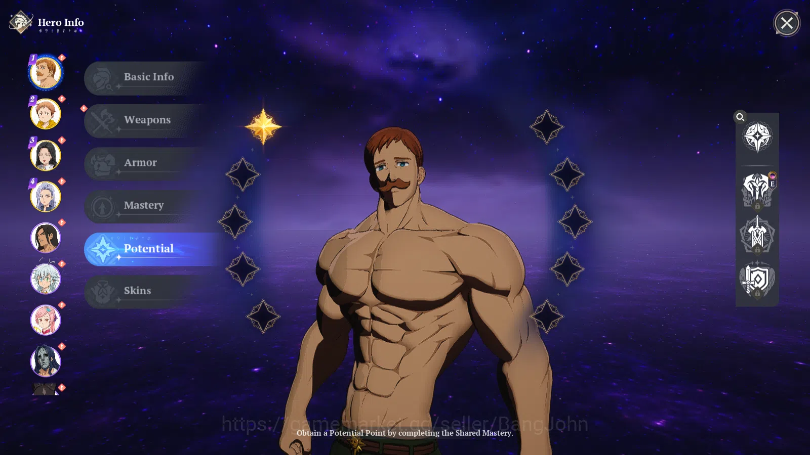 The Seven Deadly Sins: Origin Accounts EUROPE|Fresh Starter Lvl 2|4 SSR|EscanorP1,Guila,K image 5