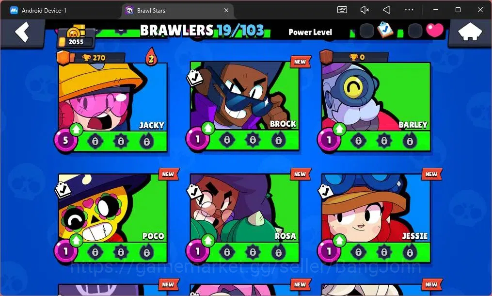 Brawl Stars Accounts Global |2055 Trophy|19 Brawler|2 Max Hypercharge ( image 6
