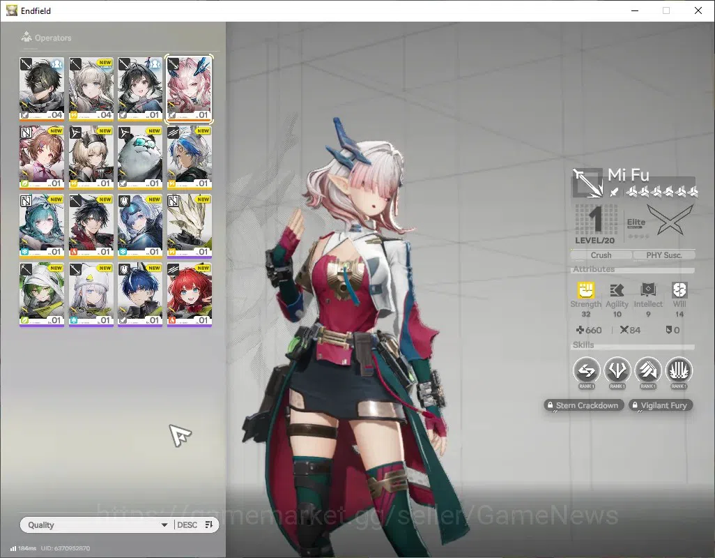 Arknights: Endfield Accounts NA/EU Starter Account | Mi Fu + SSR Selector | Lv. image 2