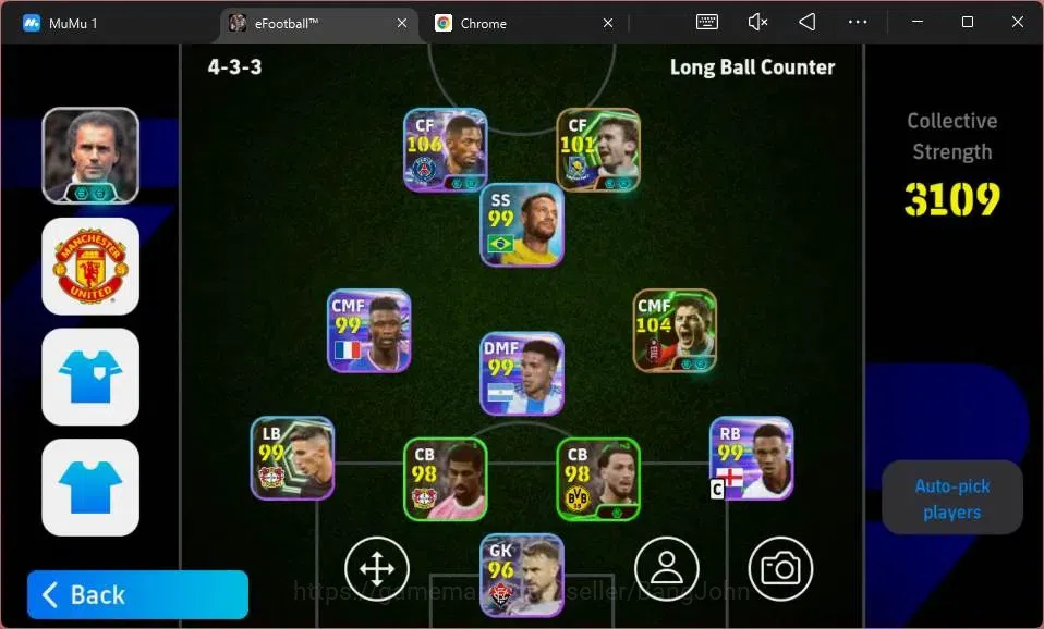 eFootball Accounts Android|PW 3109|Dembele SHW|Messi SHW|Diaz SHW|Ney image 2
