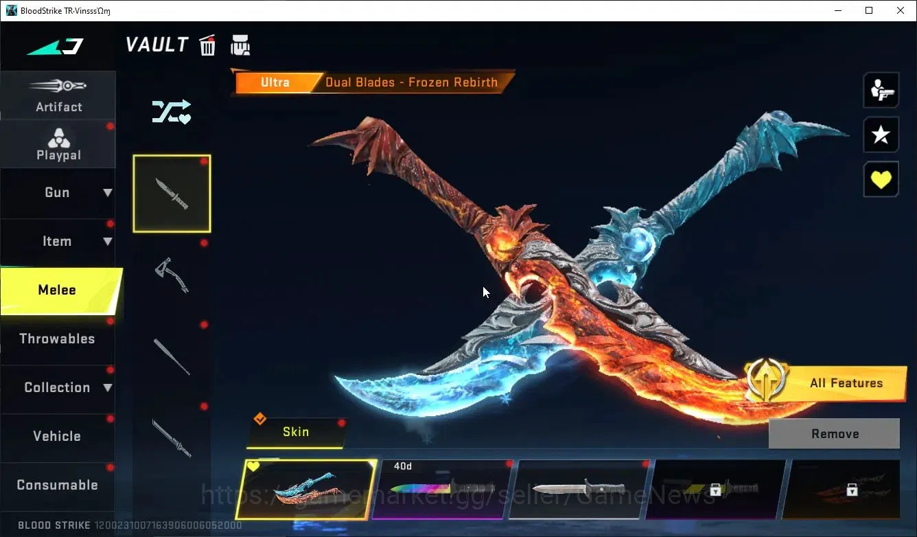 Blood Strike Accounts ASIA|ETERNAL DeAgle+MELEE DualBlades,Collab TR MCX image 8
