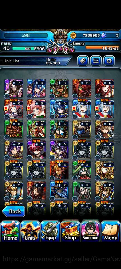 Grand Summoners Accounts Global|Rank 45|Fresh Starter| 3 Ascend | RR Rimuru image 6