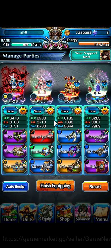 Grand Summoners Accounts Global|Rank 45|Fresh Starter| 3 Ascend | RR Rimuru image 8