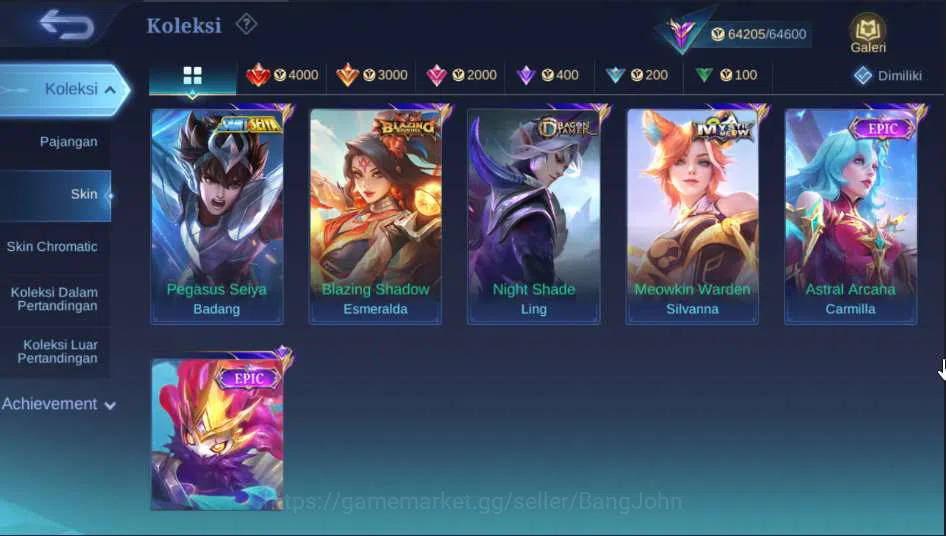 Mobile Legends: Bang Bang Accounts Hero 121 Skin 232 | Naruto Suyou, Collector Yu Zho image 14