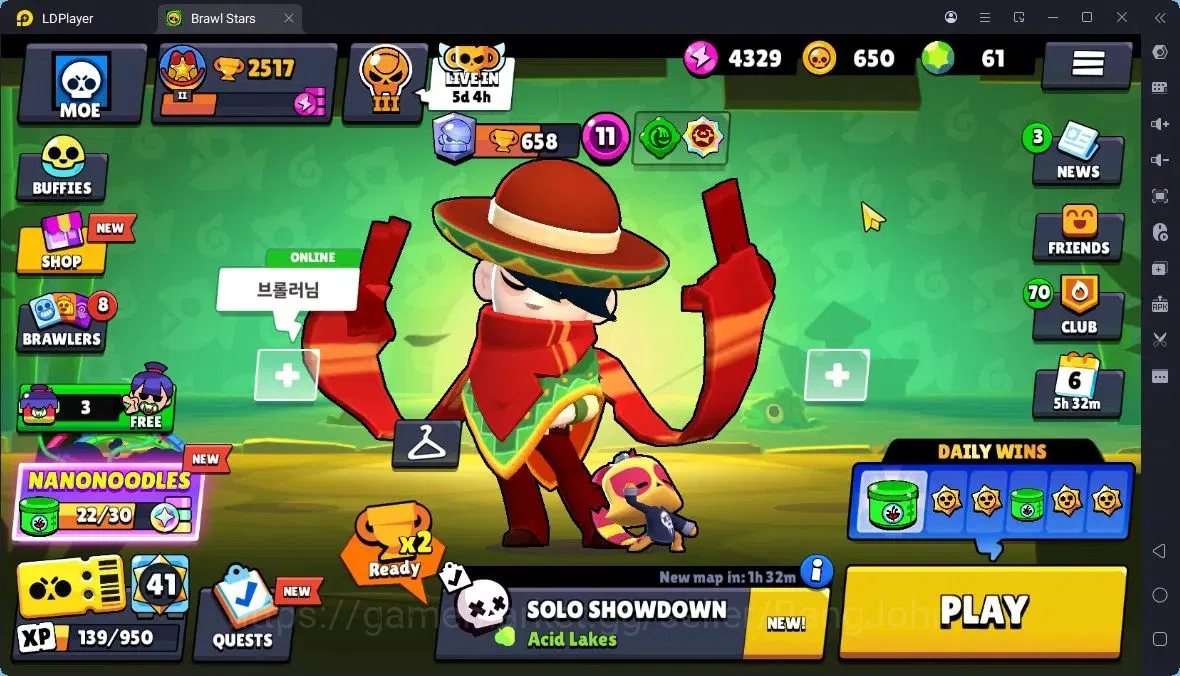 Brawl Stars Accounts Thropy 2517|23 Brawler|3 Max (HC-Amber,Edgar,Finx)|1 Legendary(Shelly),1 Mythic(Otis),3 Epic|314 1