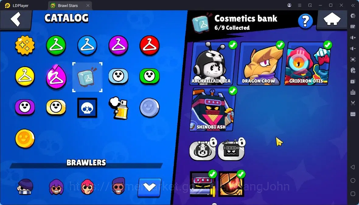 Brawl Stars Accounts Thropy 2517|23 Brawler|3 Max (HC-Amber,Edgar,Finx)|1 Legendary(Shelly),1 Mythic(Otis),3 Epic|314 14