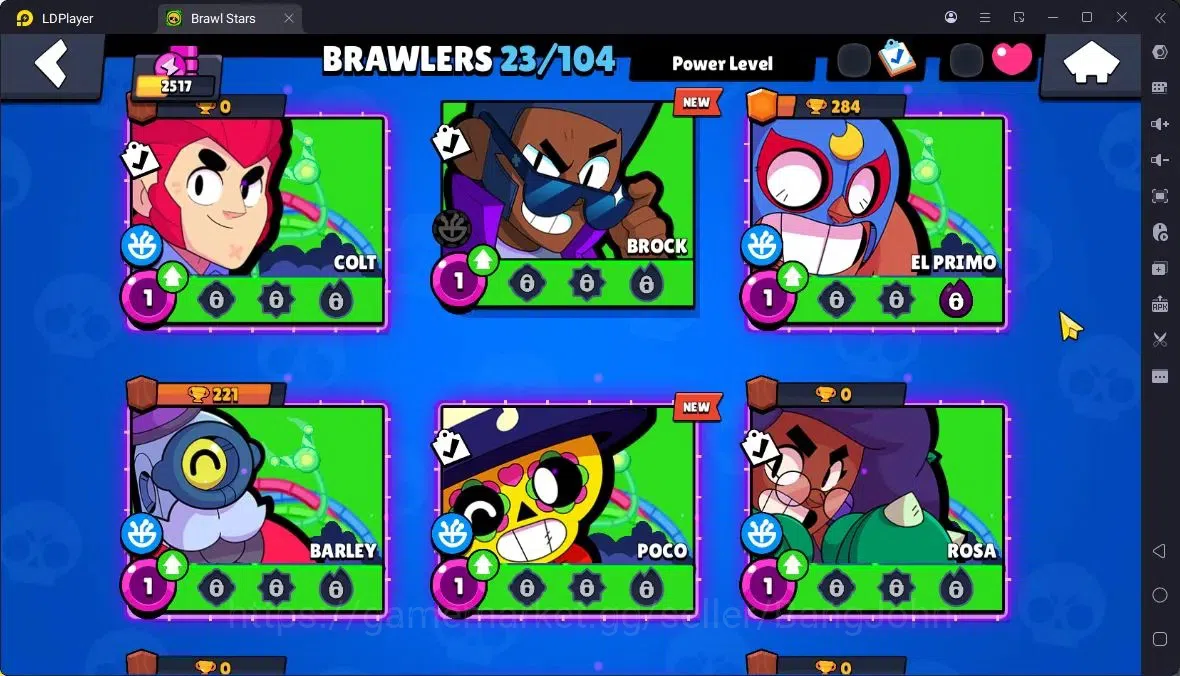 Brawl Stars Accounts Thropy 2517|23 Brawler|3 Max (HC-Amber,Edgar,Finx)|1 Legendary(Shelly),1 Mythic(Otis),3 Epic|314 18