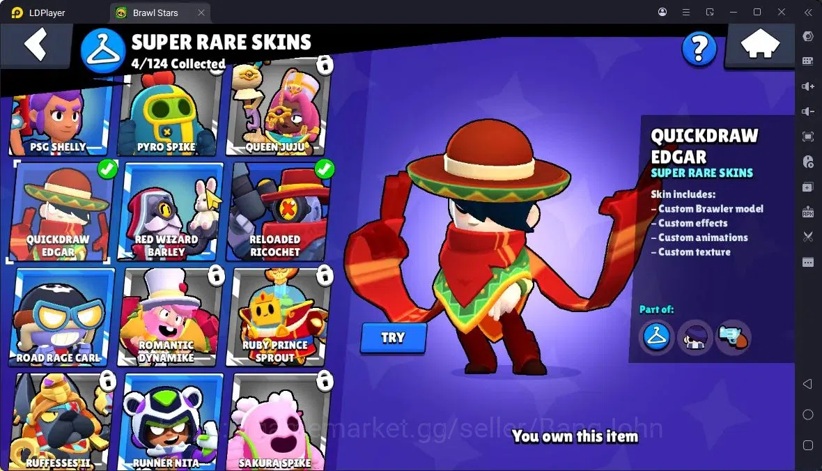 Brawl Stars Accounts Thropy 2517|23 Brawler|3 Max (HC-Amber,Edgar,Finx)|1 Legendary(Shelly),1 Mythic(Otis),3 Epic|314 7