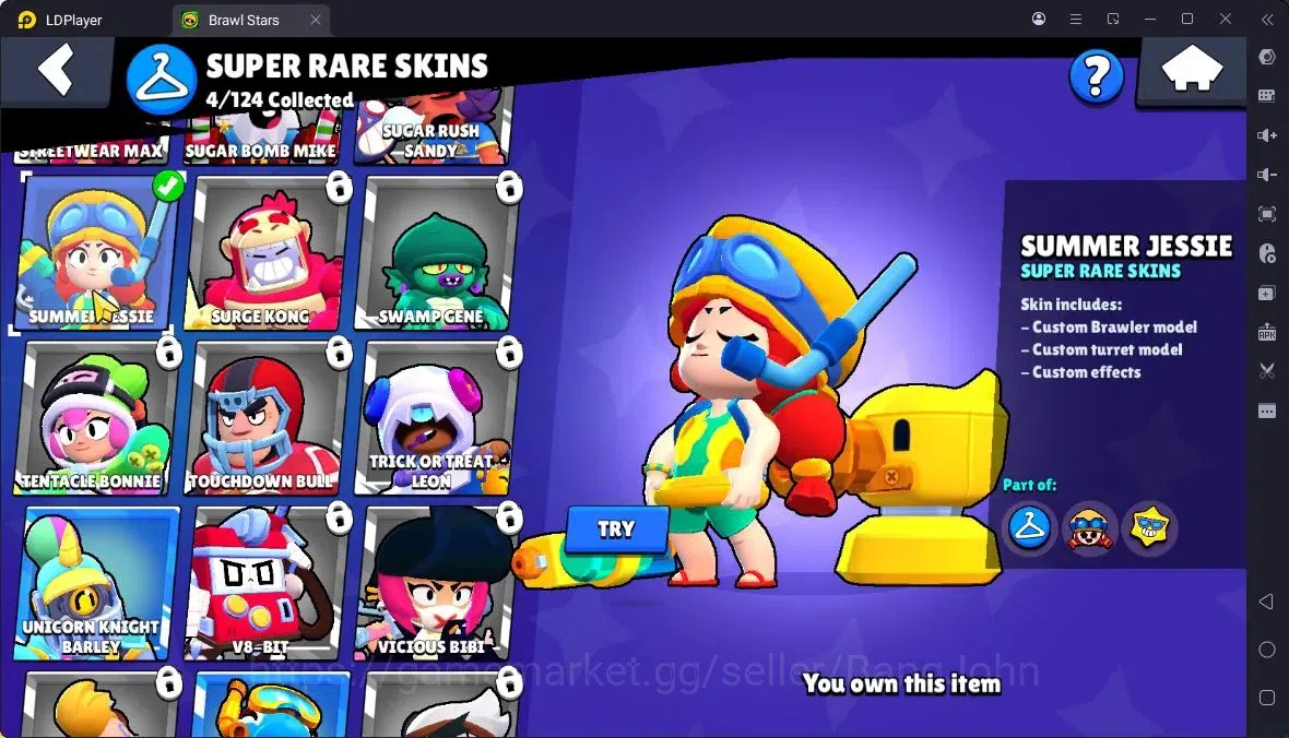 Brawl Stars Accounts Thropy 2517|23 Brawler|3 Max (HC-Amber,Edgar,Finx)|1 Legendary(Shelly),1 Mythic(Otis),3 Epic|314 8