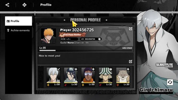 BLEACH: Soul Resonance Accounts Nuverse SEA Lv32|5 SSR[(Gin B2,Urahara+Sign,Byakuy image 11