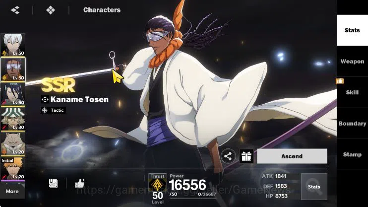 BLEACH: Soul Resonance Accounts Nuverse SEA Lv32|5 SSR[(Gin B2,Urahara+Sign,Byakuy image 3