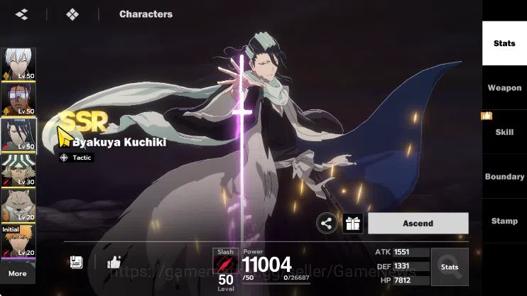 BLEACH: Soul Resonance Accounts Nuverse SEA Lv32|5 SSR[(Gin B2,Urahara+Sign,Byakuy image 4