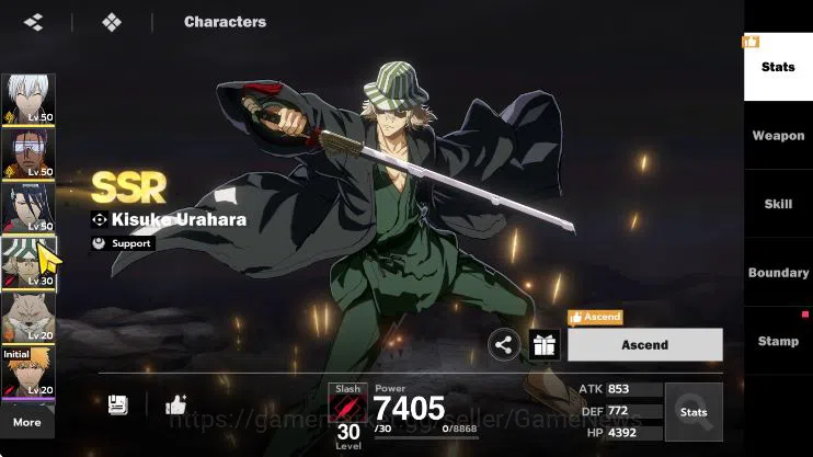 BLEACH: Soul Resonance Accounts Nuverse SEA Lv32|5 SSR[(Gin B2,Urahara+Sign,Byakuy image 5
