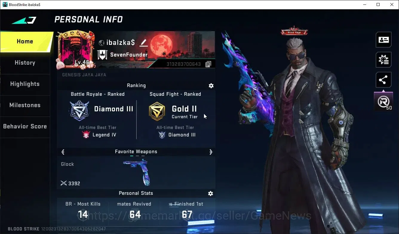 Blood Strike Accounts ASIA|ETERNAL QBZ95-Whisper+Collab 7DS Karl98,QBZ95 image 2