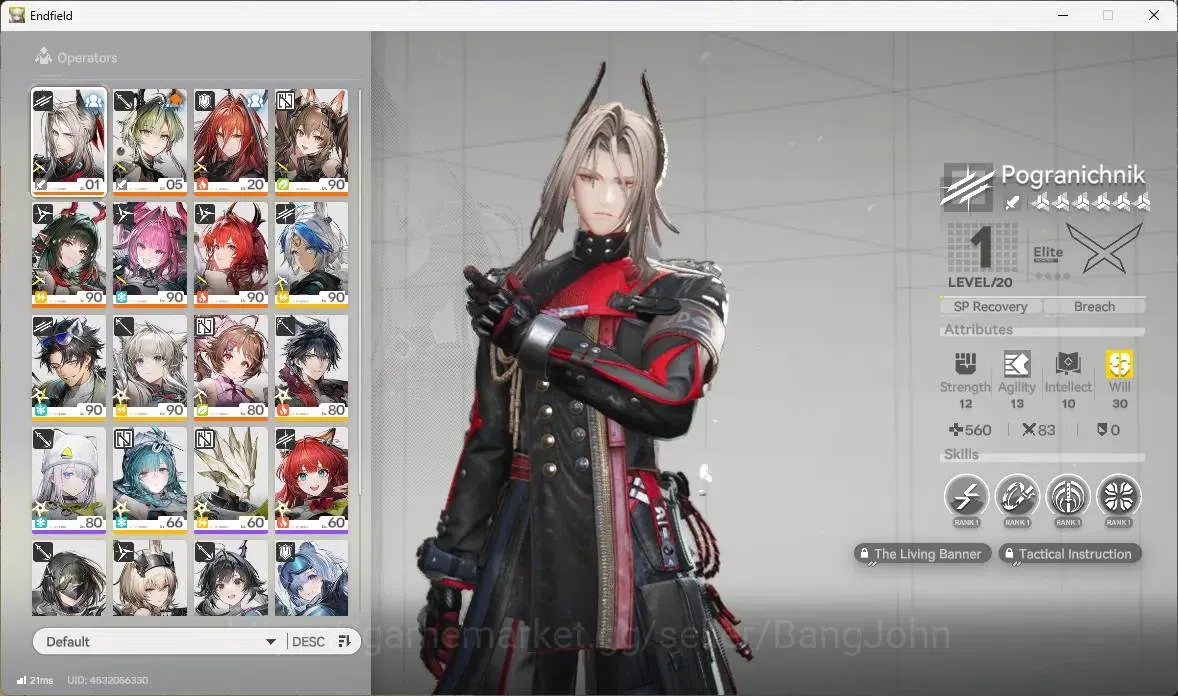 Arknights: Endfield Accounts ASIA | Lv 60|4Limit+4 Sign(Gilberta,Z.Fangyi,Yvonn image 3