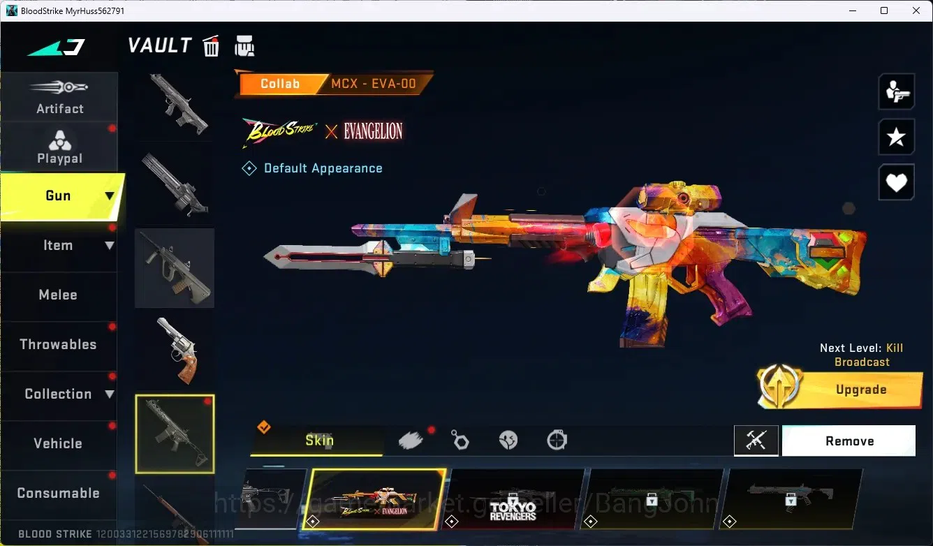 Blood Strike Accounts ASIA|Collab Gun MCX - EVA-00|1 Legendary Gun|Colla image 3