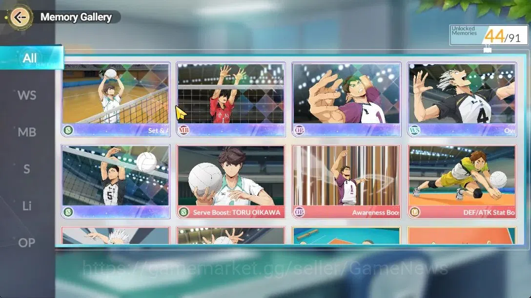 HAIKYU!! FLY HIGH Accounts SEA|Lv60|5SP (Ushijima,Oikawa,Kuroo,Akaashi,Bokuto)+Memo|5UR 14