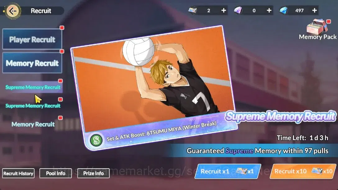 HAIKYU!! FLY HIGH Accounts SEA|Lv60|5SP (Ushijima,Oikawa,Kuroo,Akaashi,Bokuto)+Memo|5UR 16