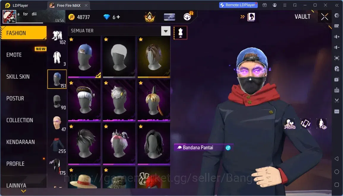 Free Fire Accounts Indonesia | 1 EVO (Thompson - Cindred Colossus Lv7)| M1887- Hand of Hope & 2 Skin More| JJK & Naruto 10