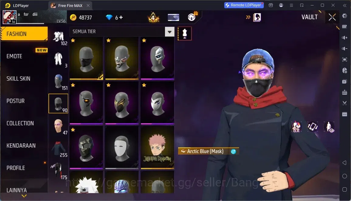 Free Fire Accounts Indonesia | 1 EVO (Thompson - Cindred Colossus Lv7)| M1887- Hand of Hope & 2 Skin More| JJK & Naruto 11