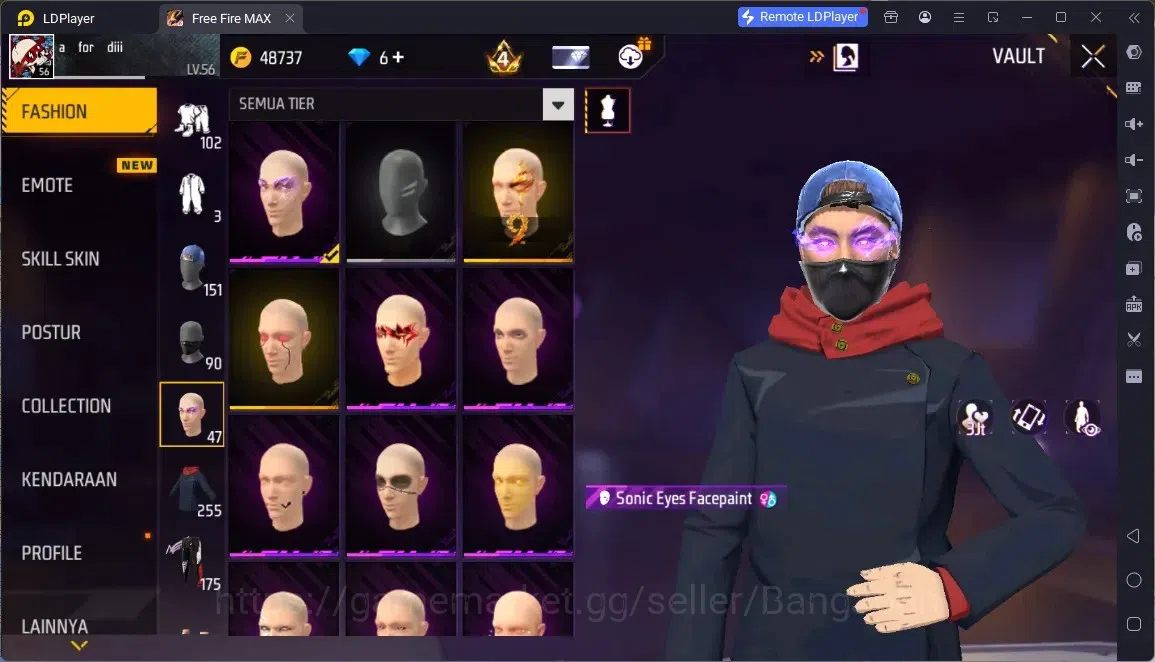 Free Fire Accounts Indonesia | 1 EVO (Thompson - Cindred Colossus Lv7)| M1887- Hand of Hope & 2 Skin More| JJK & Naruto 12