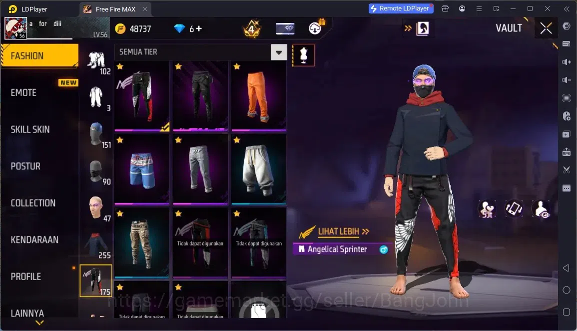 Free Fire Accounts Indonesia | 1 EVO (Thompson - Cindred Colossus Lv7)| M1887- Hand of Hope & 2 Skin More| JJK & Naruto 14