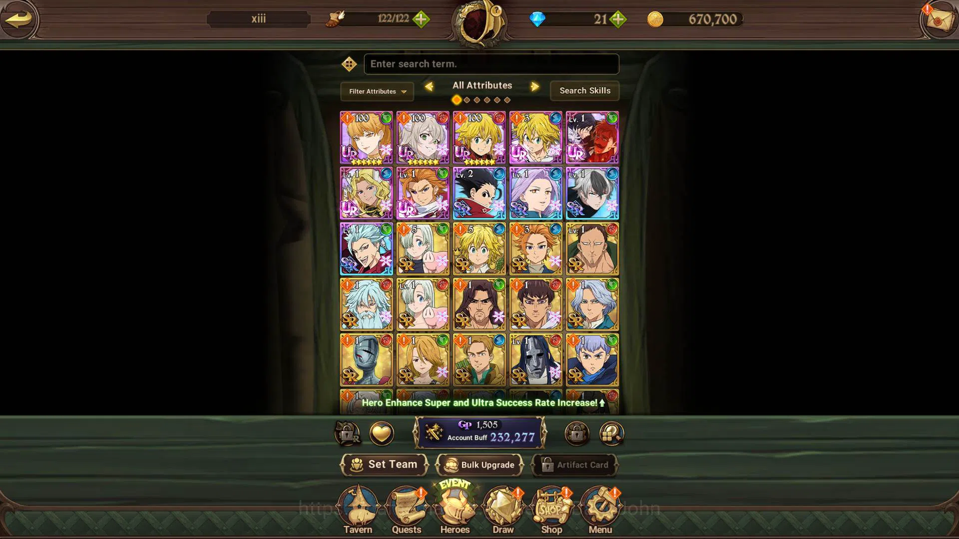 The Seven Deadly Sins: Grand Cross Accounts GLOBAL|Starter|232K CC| 4 UR DK Meliodas, Merlin&E image 4