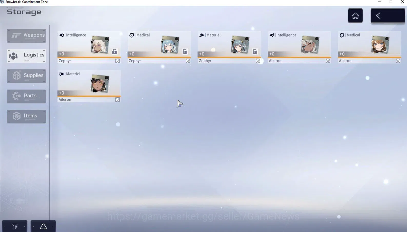 Snowbreak: Containment Zone Accounts SEA | Lv 5 | Starter Box Limit SSR And Weapon + 3 Char SSR (Hush,Riptide,Nightglow and 2
