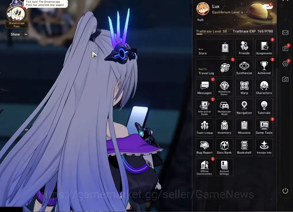 Honkai Star Rail Accounts ASIA|TL 58|Elation+Hypercarry Team|9 Limited|[(Yao image 1