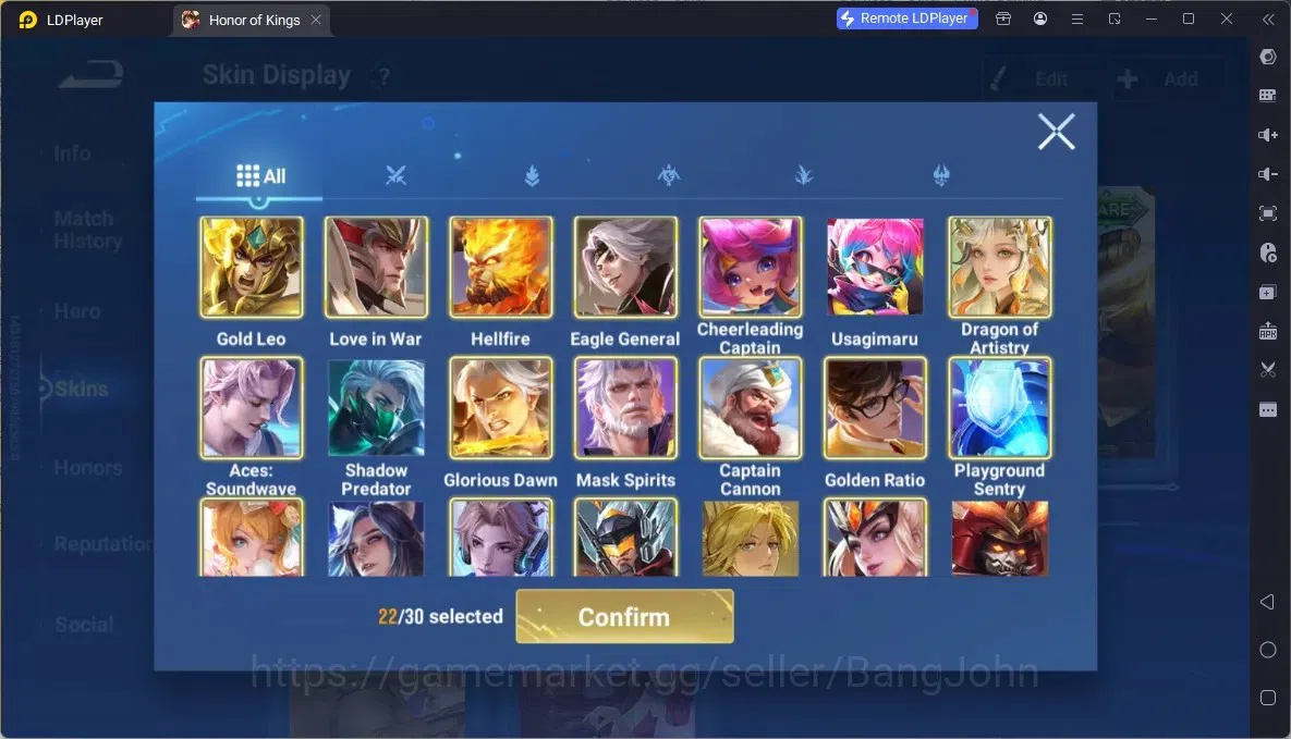 Honor of Kings Accounts Global | 112H 95S | 2 LEGEND (Wukong, Yao)| Saint image 6