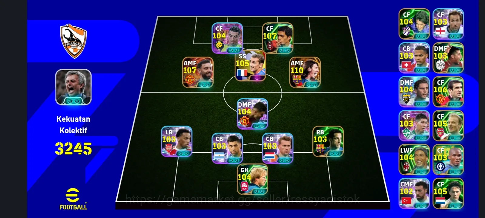 eFootball Accounts Legends & Iconic Players EFOOTBALL COLECTIVE 3245+| 9 MANAGER BOOSTER,BIGTIME MESSI LONG HAIR,READY TO 1