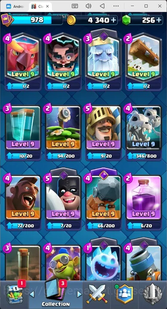 Clash Royale Accounts Mobile |Trophy 8592|9 EVO Cards|1 Hero Card|256 Ge image 7