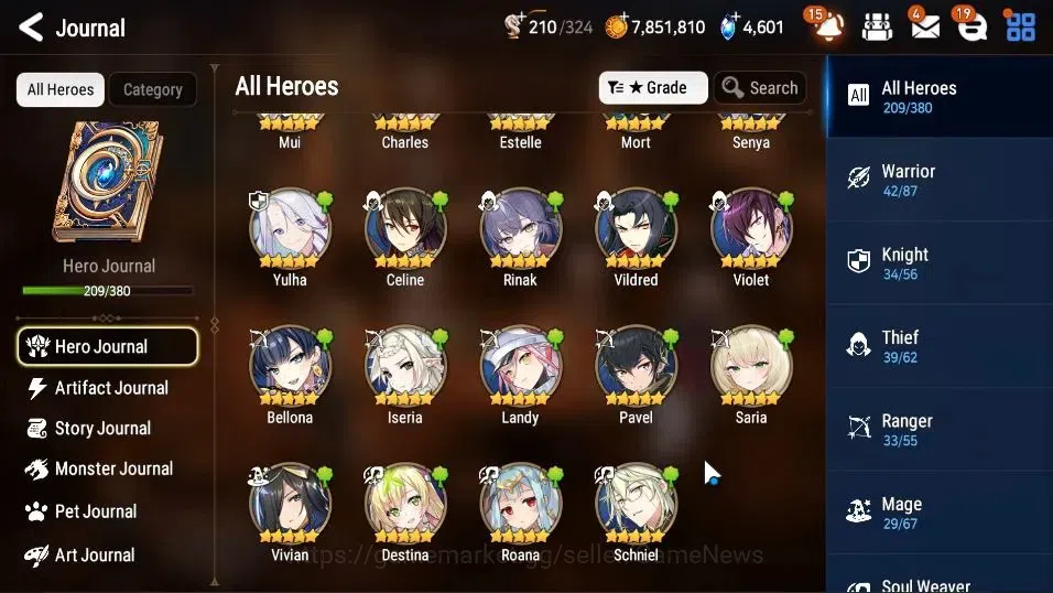 Epic Seven Accounts GLOBAL Verif|22ML(Rhiana&Luciel,Monar Sword Iseria image 11