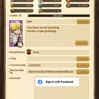 The Seven Deadly Sins: Grand Cross Accounts Others Global|CC 1,6 |336 Diamonds | 2LR ,6UR Nemesis 3/6|full collab