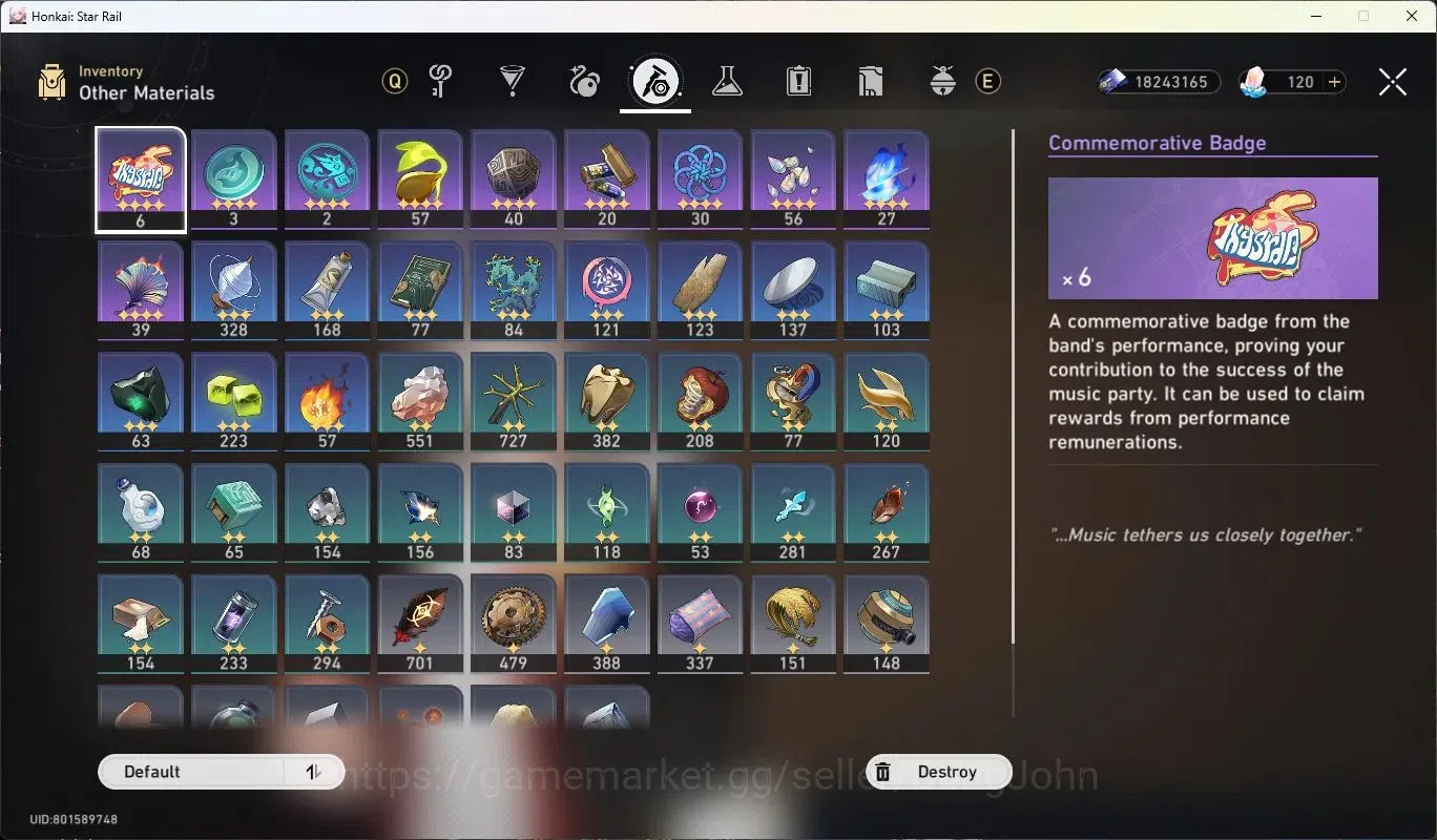 Honkai Star Rail Accounts ASIA | TL 70|19 Limit Char |[SilverWolfE1,Phainon, image 14