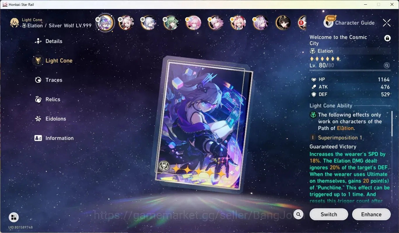Honkai Star Rail Accounts ASIA | TL 70|19 Limit Char |[SilverWolfE1,Phainon, image 5
