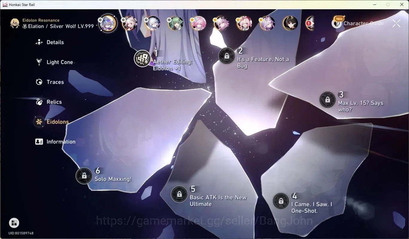 Honkai Star Rail Accounts ASIA | TL 70|19 Limit Char |[SilverWolfE1,Phainon, image 6