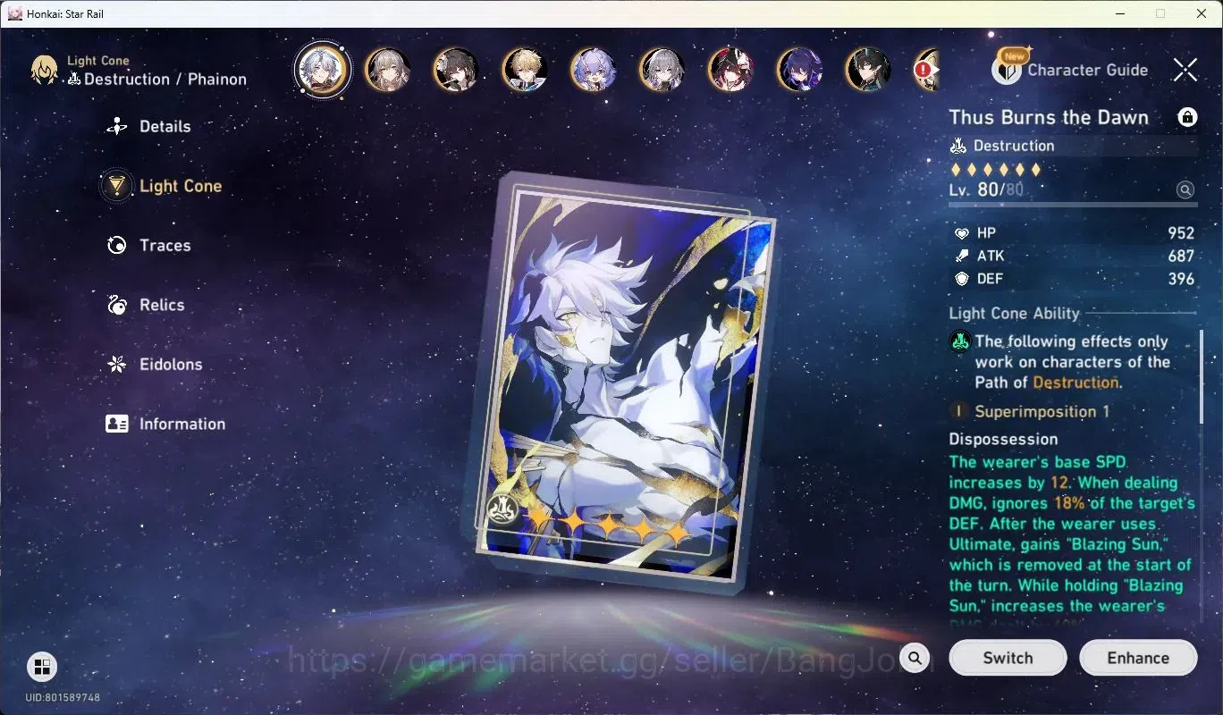 Honkai Star Rail Accounts ASIA | TL 70|19 Limit Char |[SilverWolfE1,Phainon, image 7