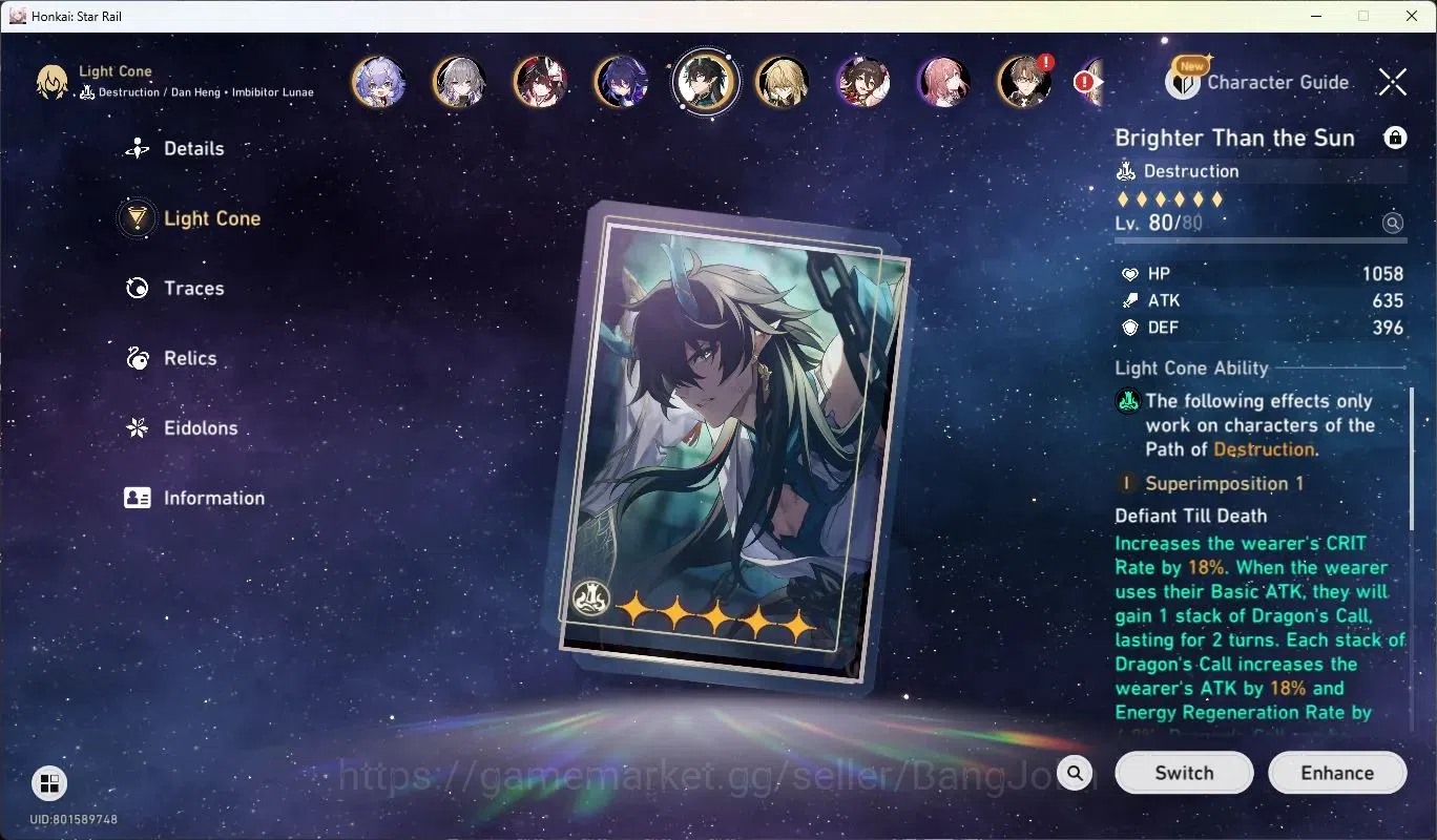 Honkai Star Rail Accounts ASIA | TL 70|19 Limit Char |[SilverWolfE1,Phainon, image 9