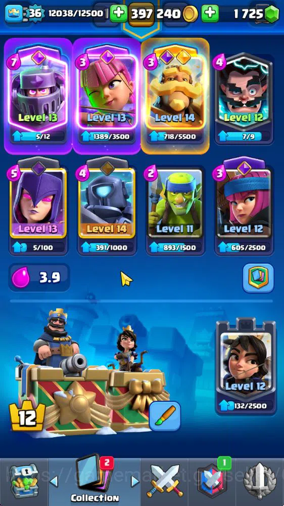 Clash Royale Accounts Lvl 36|Tr0phy 8222|KTL 12|Limit Skin|Card 121|1 He image 4