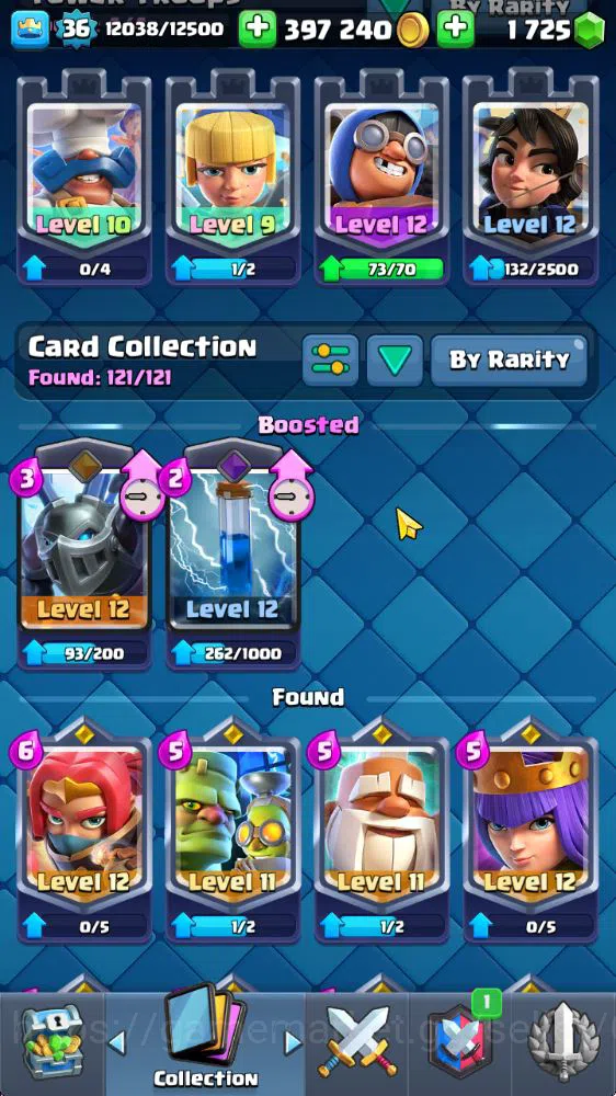 Clash Royale Accounts Lvl 36|Tr0phy 8222|KTL 12|Limit Skin|Card 121|1 He image 11