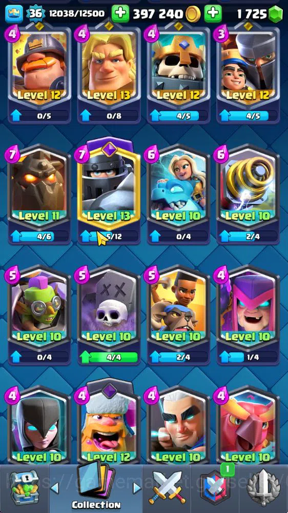 Clash Royale Accounts Lvl 36|Tr0phy 8222|KTL 12|Limit Skin|Card 121|1 He image 12