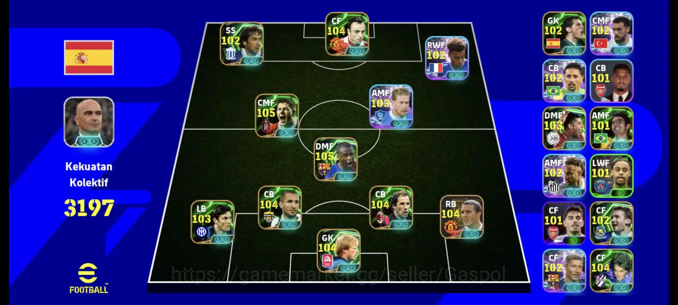 eFootball Accounts Legends & Iconic Players Collective 3197 Yaya Toure x Berbatov x Rb Jhon o sea x Iker Casillas And More 1