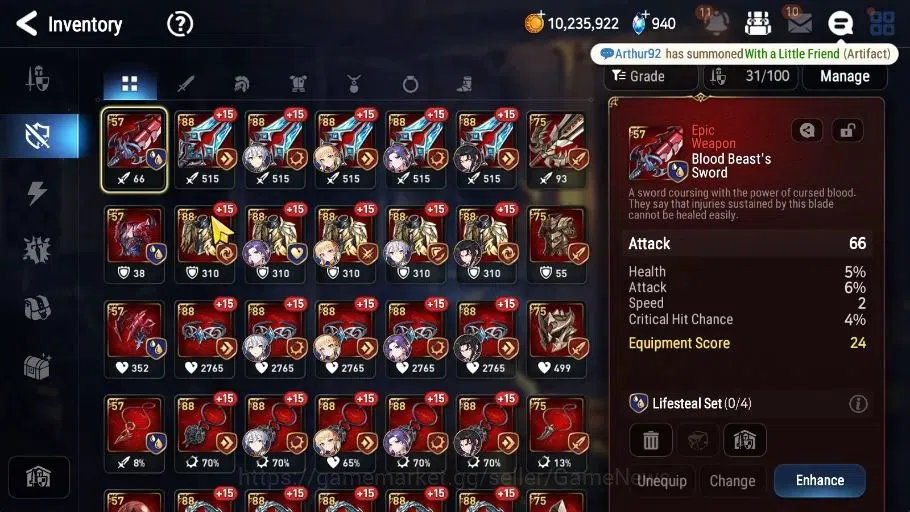 Epic Seven Accounts GLOBAL Unerif|2 ML(LC Bellona,TE Kayron)+Lilibet,T image 9